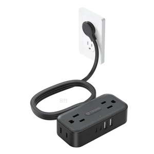 Flat Plug Power Strip, Small Extension Cord 8ft, 4 AC & 4 USB, Black Flat Extension Cord with Multiple Outlets, 1250W, Wall Mount 900J Surge Protector for Home Office Travel Dorm Room Essentials Flat Plug Power Strip, Small Extension Cord 8ft, 4 AC & 4 USB, Black Flat Extension Cord with Multiple Outlets, 1250W, Wall Mount 900J Surge Protector for Home Office Travel Dorm Room Essentials