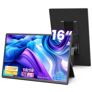 16" Laptop Screen Extender, 1200P Portable Monitor for Laptop Ultra-Thin Lightweight, Thin Bezels, 360° Rotating Detachable Stand, Plug & Play, Travel Monitor for PC/Mac/Wins/Switch 16" Laptop Screen Extender, 1200P Portable Monitor for Laptop Ultra-Thin Lightweight, Thin Bezels, 360° Rotating Detachable Stand, Plug & Play, Travel Monitor for PC/Mac/Wins/Switch