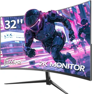 32 Inch Curved Monitor,1440p VA Screen 165Hz, 1500R Curved Gming Monitor,Computer Monitor 1ms,FreeSync & G-Sync, HDR10, 120% sRGB Coverage, DP/HDMI, PC Monitor VESA Mount Compatible 32 Inch Curved Monitor,1440p VA Screen 165Hz, 1500R Curved Gming Monitor,Computer Monitor 1ms,FreeSync & G-Sync, HDR10, 120% sRGB Coverage, DP/HDMI, PC Monitor VESA Mount Compatible