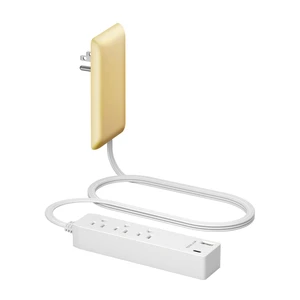 Outlet Extender with 3 Receptacles, 12W USB-A & USB-C, Flat-Face ETL Listed, 3ft Cord, 1625W, Matte Gold, 3-Outlet Power Strip, Wall Plate Plug With Cord Extender, Premium Quality Outlet Extender with 3 Receptacles, 12W USB-A & USB-C, Flat-Face ETL Listed, 3ft Cord, 1625W, Matte Gold, 3-Outlet Power Strip, Wall Plate Plug With Cord Extender, Premium Quality