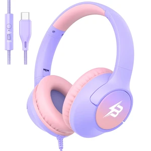 USB C Headphones Wired for Kids, 85/94dB Volume Limit With Mic, Purple Kid Headphones for School, Wired Over Ear USBC Plug in Corded Headphones for Boys Girl Toddler, iPad, Tablet, Airplane Travel USB C Headphones Wired for Kids, 85/94dB Volume Limit With Mic, Purple Kid Headphones for School, Wired Over Ear USBC Plug in Corded Headphones for Boys Girl Toddler, iPad, Tablet, Airplane Travel