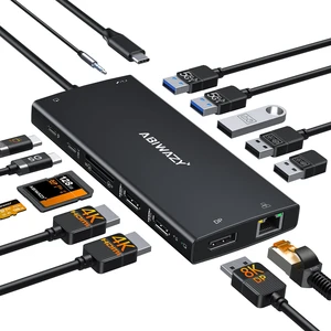 Docking Station Dual Monitor, 15 in 1 USB C Docking Station 3 Monitors Docking Station Dual Monitor, 15 in 1 USB C Docking Station 3 Monitors