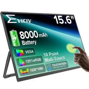 Portable Monitor Touchscreen with Battery 8000mAh 15.6" for Travel 10-Point Touch, 1080P IPS 125% sRGB, Ultra-Slim, VESA & Stand, Eye Care, USB-C & MINI HDMI, For Laptop Computer (No WiFi) Portable Monitor Touchscreen with Battery 8000mAh 15.6" for Travel 10-Point Touch, 1080P IPS 125% sRGB, Ultra-Slim, VESA & Stand, Eye Care, USB-C & MINI HDMI, For Laptop Computer (No WiFi)
