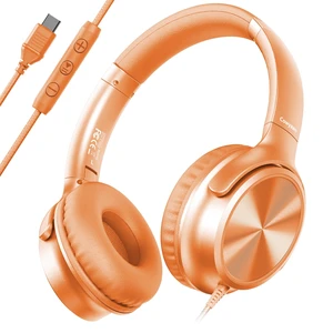 USB C Headphones Wired, Over Ear USB C Wired Headphones with Microphone, Volume Control, HD Stereo Sound,Foldable USB Type C Headphone for Adult/Teens/Laptop/Computer/iPhone 15/16/17,Tangerine USB C Headphones Wired, Over Ear USB C Wired Headphones with Microphone, Volume Control, HD Stereo Sound,Foldable USB Type C Headphone for Adult/Teens/Laptop/Computer/iPhone 15/16/17,Tangerine