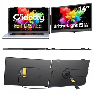 Laptop Screen Extender Monitor Portable, 14" Ultra-Thin Dual Laptop Monitor FHD 1080P IPS, USB-C/HDMI Plug & Play Travel Monitor for 13-17" Laptops, Compatible with Wins/Mac/Chrome/Switch Laptop Screen Extender Monitor Portable, 14" Ultra-Thin Dual Laptop Monitor FHD 1080P IPS, USB-C/HDMI Plug & Play Travel Monitor for 13-17" Laptops, Compatible with Wins/Mac/Chrome/Switch
