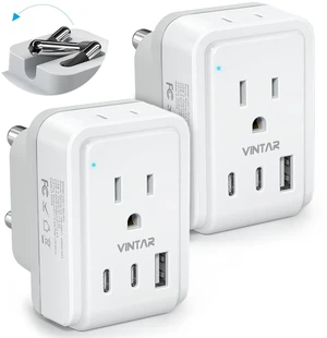 Type M Adapter for South Africa, 2 Pack Foldable Africa Travel Plug 5 in 1 with 2 Outlets 3 USB, Dual USB C Fast Charge, Africa Travel Essentials for US to Malaysia Namibia Nepal Mozambique Type M Adapter for South Africa, 2 Pack Foldable Africa Travel Plug 5 in 1 with 2 Outlets 3 USB, Dual USB C Fast Charge, Africa Travel Essentials for US to Malaysia Namibia Nepal Mozambique