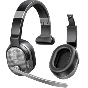 Trucker Bluetooth Headset, Wireless Headset with Mic for Work Trucker Headset with Noise Cancelling Headphones, Long Battery Life Bluetooth Headphones with Detachable Earpad for Driving Trucker Bluetooth Headset, Wireless Headset with Mic for Work Trucker Headset with Noise Cancelling Headphones, Long Battery Life Bluetooth Headphones with Detachable Earpad for Driving