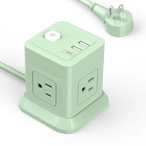 Cube Power Strip USB C, 4 Outlets 3 USB 10 FT Extension Cord Green Long Extension Cord Cube Design Saves Space Overload Protection for Home Office Desk & Travel Use ETL Listed Cube Power Strip USB C, 4 Outlets 3 USB 10 FT Extension Cord Green Long Extension Cord Cube Design Saves Space Overload Protection for Home Office Desk & Travel Use ETL Listed