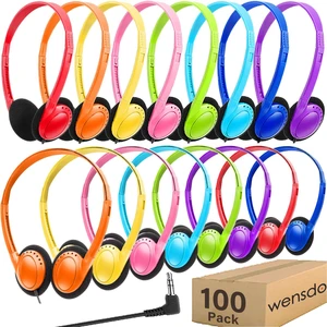 100 Pack Classroom Headphones Bulk for Kids School, Wholesale Durable Wired Earphones Class Set for Students Teens Toddler Childern and Adult (HY103, 100 Mixed) 100 Pack Classroom Headphones Bulk for Kids School, Wholesale Durable Wired Earphones Class Set for Students Teens Toddler Childern and Adult (HY103, 100 Mixed)