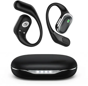 TRAUSI Wireless Earbuds Bluetooth 5.4 Headphones, IPX7 Waterproof Stereo Earphones with Noise Cancelling Mic, Open Ear Buds with Ergonomic Ear Hook for Fitness/Sports/Travel (Black) TRAUSI Wireless Earbuds Bluetooth 5.4 Headphones, IPX7 Waterproof Stereo Earphones with Noise Cancelling Mic, Open Ear Buds with Ergonomic Ear Hook for Fitness/Sports/Travel (Black)