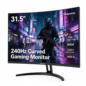 32" Curved Gaming Monitor 240Hz VA FHD 1080P Gaming PC Monitor HDMI DP1.4, 1Ms MPRT, HDR,Metal Stand,VESA Compatible(DP Cable Incl.) 32" Curved Gaming Monitor 240Hz VA FHD 1080P Gaming PC Monitor HDMI DP1.4, 1Ms MPRT, HDR,Metal Stand,VESA Compatible(DP Cable Incl.)