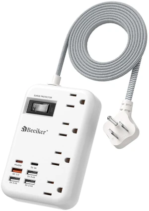 PD45W USB C Surge Protector Power Strip,6 USB Travel Extension Cord 5Ft 45W,Travel Power Strip,6 USB (2 USB C),4 Outlets,5FT Braided Extension Cord,Flat Plug,Fast Charging for MacBook Laptops iPad PD45W USB C Surge Protector Power Strip,6 USB Travel Extension Cord 5Ft 45W,Travel Power Strip,6 USB (2 USB C),4 Outlets,5FT Braided Extension Cord,Flat Plug,Fast Charging for MacBook Laptops iPad