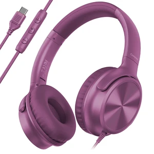 USB C Headphones Wired, Over Ear USB C Wired Headphones with Microphone, Volume Control, HD Stereo Sound, Foldable USB Type C Headphone for Adult/Teens/Laptop/Computer/iPhone 15/16/17, Voilet USB C Headphones Wired, Over Ear USB C Wired Headphones with Microphone, Volume Control, HD Stereo Sound, Foldable USB Type C Headphone for Adult/Teens/Laptop/Computer/iPhone 15/16/17, Voilet