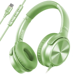 USB C Headphones Wired, Over Ear USB C Wired Headphones with Microphone, Volume Control, HD Stereo Sound, Foldable USB Type C Headphone for Adult/Teens/Laptop/Computer/iPhone 15/16/17, Green USB C Headphones Wired, Over Ear USB C Wired Headphones with Microphone, Volume Control, HD Stereo Sound, Foldable USB Type C Headphone for Adult/Teens/Laptop/Computer/iPhone 15/16/17, Green