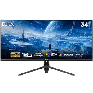 34 Inch Ultrawide Curved Gaming Monitor WQHD(2560 x1440) 165Hz, 1500R Tilt Adjustable, 1ms MPRT, 21:9, PIP/PBP, 4000:1, 127%sRGB, FreeSync, HDMI & DP, Panoramic for Office Business 34 Inch Ultrawide Curved Gaming Monitor WQHD(2560 x1440) 165Hz, 1500R Tilt Adjustable, 1ms MPRT, 21:9, PIP/PBP, 4000:1, 127%sRGB, FreeSync, HDMI & DP, Panoramic for Office Business