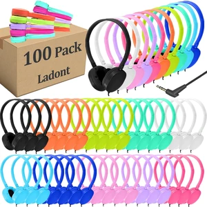 100 Pack Classroom Headphones, Bulk Kids Headphones for School Student Boys Girls Teens, 3.5mm Plug for Computer Chromebook,Grades K-12(10 Color) 100 Pack Classroom Headphones, Bulk Kids Headphones for School Student Boys Girls Teens, 3.5mm Plug for Computer Chromebook,Grades K-12(10 Color)
