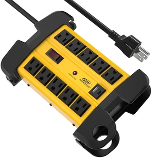 10-Outlet Heavy Duty Power Strip with USB-C, 6FT Cord, ETL Listed Metal Surge Protector Power Strip with 2800J,15A Circuit Breaker, Wall Mount, Cord Management (6FT 2USB 2800J) 10-Outlet Heavy Duty Power Strip with USB-C, 6FT Cord, ETL Listed Metal Surge Protector Power Strip with 2800J,15A Circuit Breaker, Wall Mount, Cord Management (6FT 2USB 2800J)