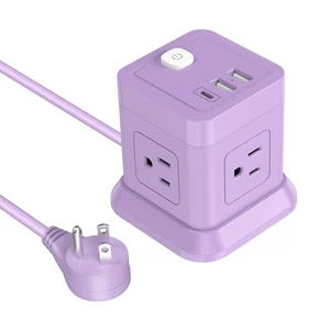 Cube Power Strip USB C, 4 Outlets 3 USB 5 FT Extension Cord Purple Space Saving Cube Shape Widely Spaced Outlets with USB C Port Flat Plug Power Strip for Travel Dorm Office Bedroom ETL Listed Cube Power Strip USB C, 4 Outlets 3 USB 5 FT Extension Cord Purple Space Saving Cube Shape Widely Spaced Outlets with USB C Port Flat Plug Power Strip for Travel Dorm Office Bedroom ETL Listed