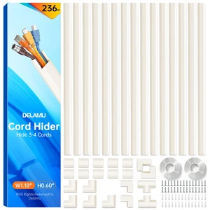 Beige Cord Hider, 236in Cord Covers for 3-4 Wires on Wall, Beige Cable Hider Wire Covers for Cords, Wire Hiders for TV on Wall, TV Cord Hider Wall to Hide Wires, 15x L15.7 W1.18 H0.6in Beige Cord Hider, 236in Cord Covers for 3-4 Wires on Wall, Beige Cable Hider Wire Covers for Cords, Wire Hiders for TV on Wall, TV Cord Hider Wall to Hide Wires, 15x L15.7 W1.18 H0.6in