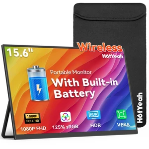 15.6" Wireless Portable Monitor Battery-Powered, Support AirPlay Miracast 1080P FHD USB-C HDMI External Travel Display, 2nd Screen for Laptop MacBook PC Phone Tablet, w/Built-in Battery(4- 5H) 15.6" Wireless Portable Monitor Battery-Powered, Support AirPlay Miracast 1080P FHD USB-C HDMI External Travel Display, 2nd Screen for Laptop MacBook PC Phone Tablet, w/Built-in Battery(4- 5H)