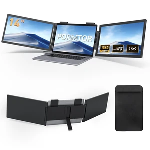 Laptop Screen Extender, 14 FHD 1080P Triple Portable Monitor for Laptop with Ultra-Slim IPS Display, USB-C Plug and Play Multi Screen Attachment for 14"-15.6" Laptops Laptop Screen Extender, 14 FHD 1080P Triple Portable Monitor for Laptop with Ultra-Slim IPS Display, USB-C Plug and Play Multi Screen Attachment for 14"-15.6" Laptops