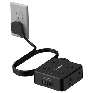 5Ft Extension Cord with Multiple Outlets, 8 Outlets and 4 USB Ports 5 Feet Flat Plug Long Cord Surge Protector Power Strip for Home Office, College Dorm Room Essentials, ETL Listed, Black 5Ft Extension Cord with Multiple Outlets, 8 Outlets and 4 USB Ports 5 Feet Flat Plug Long Cord Surge Protector Power Strip for Home Office, College Dorm Room Essentials, ETL Listed, Black