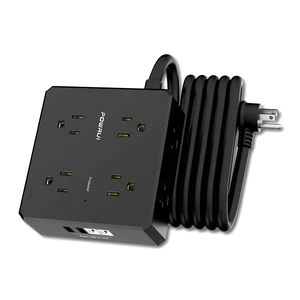 Surge Protector Power Strip - 10 Ft Flat Plug Extension Cord with 8 Widely Outlets and 4 USB Ports, 3 Side Outlet Extender for Home Office, Black, ETL Listed Surge Protector Power Strip - 10 Ft Flat Plug Extension Cord with 8 Widely Outlets and 4 USB Ports, 3 Side Outlet Extender for Home Office, Black, ETL Listed