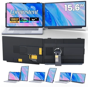 15.6" Laptop Screen Extender, FHD 1080 IPS Detachable Dual Screen Monitor fit for13-17.3" Laptop, One Cable Portable Plug & Play Travel Monitor Compatible with Windows/Mac/Android/Chrome 15.6" Laptop Screen Extender, FHD 1080 IPS Detachable Dual Screen Monitor fit for13-17.3" Laptop, One Cable Portable Plug & Play Travel Monitor Compatible with Windows/Mac/Android/Chrome
