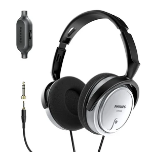 Over Ear Wired Stereo Headphones for Podcasts, Studio Monitoring and Recording Headset for Computer, Keyboard and Guitar with 6.3 mm (1/4") Add On Adapter- Silver Over Ear Wired Stereo Headphones for Podcasts, Studio Monitoring and Recording Headset for Computer, Keyboard and Guitar with 6.3 mm (1/4") Add On Adapter- Silver