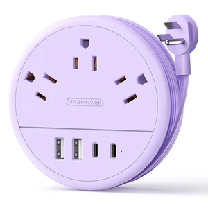 Purple Travel Power Strip with 3 AC Outlet 4 USB(2 USB C), Dorm Room Essentials 4FT Flat Extension Cord, Purple Desk Accessories Compact fo for Hotel Travel Cruise Essentials Purple Travel Power Strip with 3 AC Outlet 4 USB(2 USB C), Dorm Room Essentials 4FT Flat Extension Cord, Purple Desk Accessories Compact fo for Hotel Travel Cruise Essentials