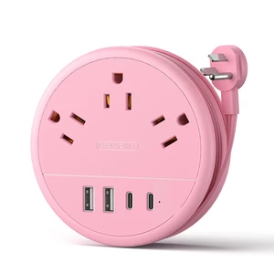 Pink Travel Power Strip, Travel Essentials, Cruise Essentials 3 Outlets 4 USB Ports(2 USB C), 4FT Wrapped Around Extension Cord for Travel Cruise Ship Beach Vacation Essentials Pink Travel Power Strip, Travel Essentials, Cruise Essentials 3 Outlets 4 USB Ports(2 USB C), 4FT Wrapped Around Extension Cord for Travel Cruise Ship Beach Vacation Essentials