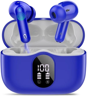 Wireless Earbuds, Bluetooth 5.4 Headphones Bass Stereo/ENC Mic, Navy Blue | Ear Buds with Noise Cancelling Mic LED Display, 36H, IP7 Waterproof in Ear Earphones for Laptop Pad Phones Sports Workout Wireless Earbuds, Bluetooth 5.4 Headphones Bass Stereo/ENC Mic, Navy Blue | Ear Buds with Noise Cancelling Mic LED Display, 36H, IP7 Waterproof in Ear Earphones for Laptop Pad Phones Sports Workout