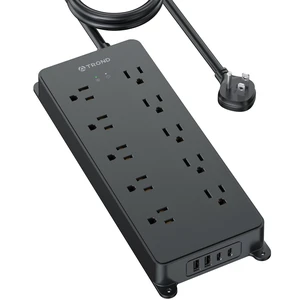 Surge Protector Power Strip 10ft, 4000J, ETL Listed 10 Widely Spaced Outlets, 2 USB A & 2 USB C, Flat Plug Extension Cord, Wall Mountable, 1875W/15A, for Home Office, Black Surge Protector Power Strip 10ft, 4000J, ETL Listed 10 Widely Spaced Outlets, 2 USB A & 2 USB C, Flat Plug Extension Cord, Wall Mountable, 1875W/15A, for Home Office, Black