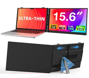Laptop Screen Extender, Ultra-Thin 15.6" FHD 1200P 16:10 Portable Monitor for Laptop, Lightweight Dual Monitor Extender Plug & Play for 14.2"-17.3" Laptops, Compatible with Wins/Mac/Chrome/Linux Laptop Screen Extender, Ultra-Thin 15.6" FHD 1200P 16:10 Portable Monitor for Laptop, Lightweight Dual Monitor Extender Plug & Play for 14.2"-17.3" Laptops, Compatible with Wins/Mac/Chrome/Linux