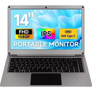 14 Inch Portable Monitor with Keyboard with RPi5 & Jetson Adapters 1080P Lapdock Display with Built-in Battery Compatible with Raspberry Pi, PC, Phone, Mac, Game Console 14 Inch Portable Monitor with Keyboard with RPi5 & Jetson Adapters 1080P Lapdock Display with Built-in Battery Compatible with Raspberry Pi, PC, Phone, Mac, Game Console