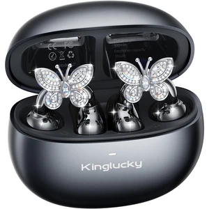Jewelry-Inspired Clip-On Earbuds with Butterfly Earrings, Comfortable Fit & 40H Playtime Open Ear Bluetooth 5.4 Wireless Headphones for Women, Small Ears, Sports & Workouts (Black) Jewelry-Inspired Clip-On Earbuds with Butterfly Earrings, Comfortable Fit & 40H Playtime Open Ear Bluetooth 5.4 Wireless Headphones for Women, Small Ears, Sports & Workouts (Black)
