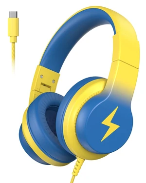 USB C Kids Headphones for School,Wired Over-Ear for Boys Girls 85dB Volume Limited, HD Stereo Sound, Adjustable Fit, Soft Cushions, Foldable Design for Travel, iPad, Tablets, Light Yellow USB C Kids Headphones for School,Wired Over-Ear for Boys Girls 85dB Volume Limited, HD Stereo Sound, Adjustable Fit, Soft Cushions, Foldable Design for Travel, iPad, Tablets, Light Yellow