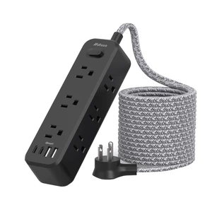 10FT Power Strip, 13-in-1 Long Extension Cord with Multiple Outlets with 9 Wide Spaced Outlets and 4 USB Ports, Flat Plug Wall Mount Charging Station for College Dorm Room Essentials, Office, Black 10FT Power Strip, 13-in-1 Long Extension Cord with Multiple Outlets with 9 Wide Spaced Outlets and 4 USB Ports, Flat Plug Wall Mount Charging Station for College Dorm Room Essentials, Office, Black