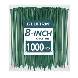 Green Zip Ties 8 inch (1000 Pack), 45lb Tensile Strength, Cable Ties for Indoor and Outdoor Use, UV and Cold Resistant Wire Ties for Home, Garden, Fencing Green Zip Ties 8 inch (1000 Pack), 45lb Tensile Strength, Cable Ties for Indoor and Outdoor Use, UV and Cold Resistant Wire Ties for Home, Garden, Fencing