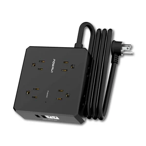 Surge Protector Power Strip - 6 Ft Flat Plug Extension Cord with 8 Widely Outlets and 4 USB Ports(2 USB C), 3 Side Outlet Extender for Home Office, Black, ETL Listed Surge Protector Power Strip - 6 Ft Flat Plug Extension Cord with 8 Widely Outlets and 4 USB Ports(2 USB C), 3 Side Outlet Extender for Home Office, Black, ETL Listed