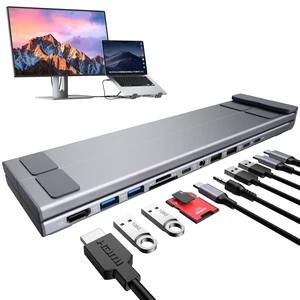 Laptop Docking Station Stand,11 in 1 Laptop Dock Stand with 4K HDMI 4K@60Hz HDMI, 2 USB A 3.0, 2 USB A 2.0, PD 100W, USB C 3.0+SD&TF+Audio Compatible with Mac Pro/Air/Dell/HP/Surface/Lenovo Laptop Docking Station Stand,11 in 1 Laptop Dock Stand with 4K HDMI 4K@60Hz HDMI, 2 USB A 3.0, 2 USB A 2.0, PD 100W, USB C 3.0+SD&TF+Audio Compatible with Mac Pro/Air/Dell/HP/Surface/Lenovo
