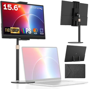 15.6" FHD Portable Monitor with Adjustable Stand & Sleeve FHD IPS Screen Extender, 75x75MM VESA, Dual Speakers, USB-C/HDMI for Laptop, PC, Mac, iPhone, PS5, Xbox, Switch 15.6" FHD Portable Monitor with Adjustable Stand & Sleeve FHD IPS Screen Extender, 75x75MM VESA, Dual Speakers, USB-C/HDMI for Laptop, PC, Mac, iPhone, PS5, Xbox, Switch