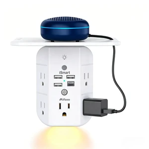 PD20W Outlet Extender with Shelf & Night Light, Surge Protector 5 AC Outlets, 3 USB-A, 1 USB-C, 3-Sided Wide-Space, Multi-Plug Outlet Splitter, 1800J, Ideal for Office, Dorm, RV, Travel PD20W Outlet Extender with Shelf & Night Light, Surge Protector 5 AC Outlets, 3 USB-A, 1 USB-C, 3-Sided Wide-Space, Multi-Plug Outlet Splitter, 1800J, Ideal for Office, Dorm, RV, Travel