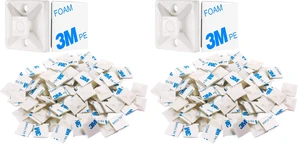 100 PCS 3/4" White Self Adhesive Cable Zip Tie Mounts Wire Cable Clips Holders Management Anchors Organizer Holders Squares(HS-101S) (Pack of 2) 100 PCS 3/4" White Self Adhesive Cable Zip Tie Mounts Wire Cable Clips Holders Management Anchors Organizer Holders Squares(HS-101S) (Pack of 2)