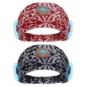 2-Pack Sleeping Headphones, Headband Headphones with Thin Speakers Wireless Bluetooth Headband for Running Sports Workouts Yoga Travel Meditation Gift for Men Women - Pattern Black&Pattern Red 2-Pack Sleeping Headphones, Headband Headphones with Thin Speakers Wireless Bluetooth Headband for Running Sports Workouts Yoga Travel Meditation Gift for Men Women - Pattern Black&Pattern Red