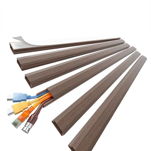 Cord Hider, Large Cord Covers for 3-4 Wires on Wall, 85in Cable Hider, Easy Set up Wire Hiders Wire Covers for Cords on Wall, TV Cable Cover Raceway for Home & Office, W1.18 H0.67in, CherryWood Cord Hider, Large Cord Covers for 3-4 Wires on Wall, 85in Cable Hider, Easy Set up Wire Hiders Wire Covers for Cords on Wall, TV Cable Cover Raceway for Home & Office, W1.18 H0.67in, CherryWood