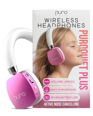 Kids Headphones, Volume-Limiting 85dB, PuroQuiet Plus, Pink 85 dB Volume Limit, Built in Mic, 35-Hour Battery, Lightweight On Ear Design & Comfy Fit, Bluetooth Headphones for Kids Kids Headphones, Volume-Limiting 85dB, PuroQuiet Plus, Pink 85 dB Volume Limit, Built in Mic, 35-Hour Battery, Lightweight On Ear Design & Comfy Fit, Bluetooth Headphones for Kids