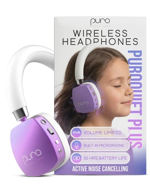 Kids Headphones, Volume-Limiting, PuroQuiet Plus, Purple 85 dB Volume Limit, Built in Mic, 35-Hour Battery, Lightweight On Ear Design & Comfy Fit, Bluetooth Headphones for Kids Kids Headphones, Volume-Limiting, PuroQuiet Plus, Purple 85 dB Volume Limit, Built in Mic, 35-Hour Battery, Lightweight On Ear Design & Comfy Fit, Bluetooth Headphones for Kids
