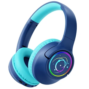 Kids Bluetooth Headphones with 85H Playtime for Toddler Boy, Navy with LED Over Ear Wireless Headphones for Kids, 85/94dB Safe Volume Limit, Bluetooth 5.4 Built-in Mic for iPad Tablet Airplane Travel Kids Bluetooth Headphones with 85H Playtime for Toddler Boy, Navy with LED Over Ear Wireless Headphones for Kids, 85/94dB Safe Volume Limit, Bluetooth 5.4 Built-in Mic for iPad Tablet Airplane Travel