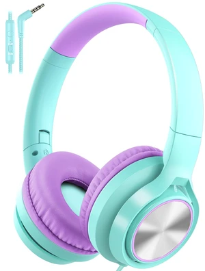 Kids Headphones with Microphone, Wired Over Ear Headsets with Limited Volume 85dB/ 94dB for Boys Girls Teens Children Online School/Travel/iPad/Tablet/Cellphone Kids Headphones with Microphone, Wired Over Ear Headsets with Limited Volume 85dB/ 94dB for Boys Girls Teens Children Online School/Travel/iPad/Tablet/Cellphone